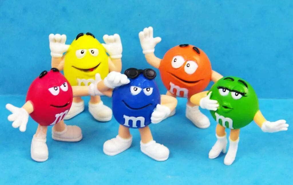 Bonbons M&M's Série de 5 figurines PVC