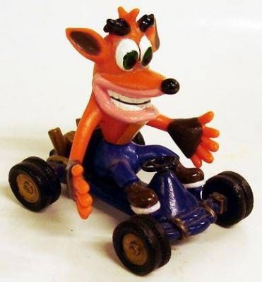 crash bandicoot racing figurine pvc