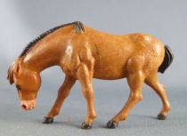  - The Farm - Animals - Horse eating (without base) (brown) (Series 60 ref 2542)