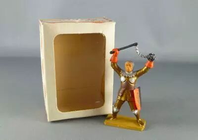 starlux___moyen_age___serie_60___ref_6016_socle_or___pieton_homme_d_arme_avec_fleau_neuf_boite_1