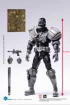 2000 AD: Judge Dredd - Hiya Toys - Judge Dredd (Black & White) 1:18 Scale Figure