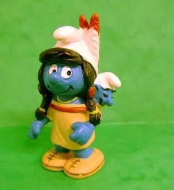 20554 Squaw Smurfette with Baby