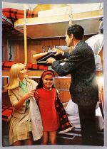 4 Vintage Postcards Sncf Car-Sleeper Express 1969/70 Mint
