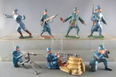 Figurine Plomb Creux J.F. Le Jouet Fondu 54 Mm - Chasseur Alpin Armé à La Bretelle Occasion