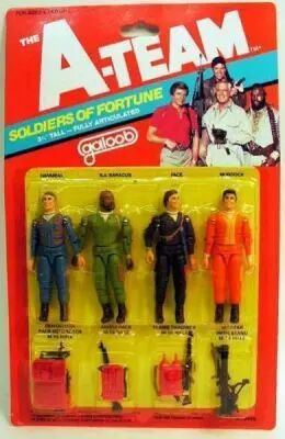 A-Team - Galoob Mint on card action figure - Sodiers of fortune - set of 4