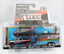 A-Team - Greenlight Hollywood - 1:64 scale 1983 GMC Vandura, 2015 Chevrolet Silverado & Hauler (diecast)