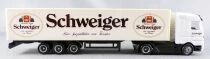 Adtruck Ho 1:87 Mercedes Actros Kam Lun White Truck & Schweiger Beer Road Trailer