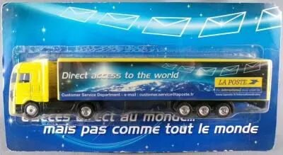 Adtruckl Ho 1/87 Camion Mercedes Actros La Poste Semi Remorque Direct Access to the World Neuf Blister