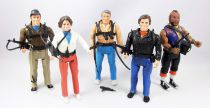 Agence tous risques - Set des 5 figurines articulées Galoob 16cm (loose) : Hannibal, Barracuda, Futé, Looping, Amy