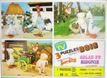 Aglae et Sidonie - Boite de 3 puzzles en bois - Lordky