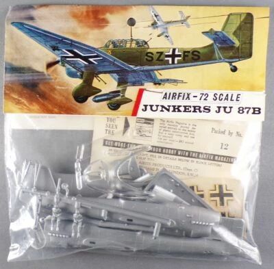 Airfix - Bagged Kit N� 91 S�rie 1 - WW2 Luftwaffe Avion Bombardier en Piqu� Junkers JU 87B 1/72 Neuf Sachet Ouvert Incomplet
