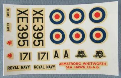 Airfix - N�105 Decals Sheet for Amstrong Whitwhorth Sea Hawk FGA 6 1:72