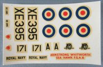 Airfix - N°105 Decals Sheet for Amstrong Whitwhorth Sea Hawk FGA 6 1:72