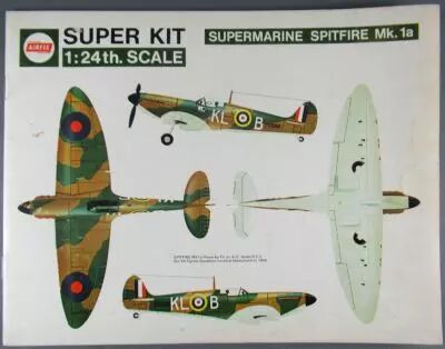 Airfix - N�12001-6 Assembly Instructions Leaflet & Decals for Spitfire Supermarine Mk. 1a 1:24
