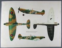 Airfix - N°12001-6 Assembly Instructions Leaflet & Decals for Spitfire Supermarine Mk. 1a 1:24