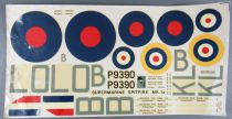 Airfix - N°12001-6 Assembly Instructions Leaflet & Decals for Spitfire Supermarine Mk. 1a 1:24