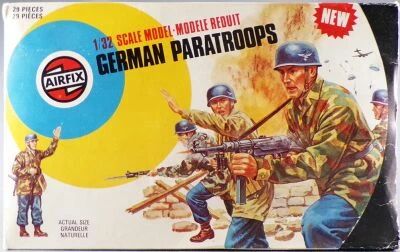 Airfix 51467- 7 1:32 WW2 German Paratroops 1975 New Target Box