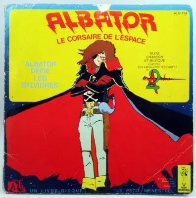 Albator - Livre-disque 45T- Albator d�fie les Sylvidres - Disque Ades / Le Petit Menestrel 1979