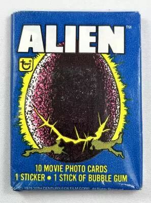 Alien (1979) - Topps Trading Bubble Gum Cards - Pochette de 9 Cartes � Collectionner