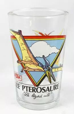 Amora (verre � moutard) - S�rie Dinosuares - Le Pt�rosaure \ Le L�zard ail�\  