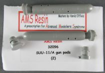 AMS Resin 32096 - SUU-11/A Gun Pods  2 Pieces Resin Kit 1:32 MIB