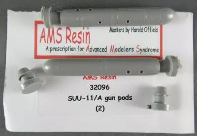 AMS Resin 32096 - SUU-11/A Gun Pods  2 Pi�ces R�sine Kit 1/32 Neuf Boi