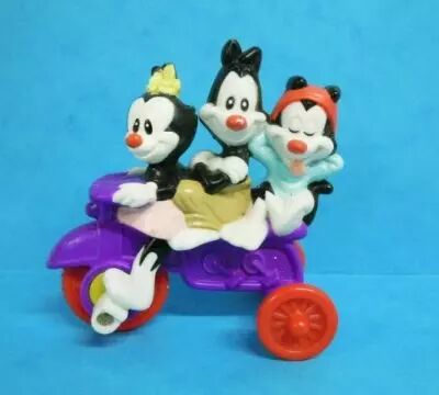 Animaniacs - Figurine Premium McDonald\'s - Yakko, Wakko et Dot en tricycle