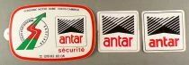 Antar - Carburant & Huile Automobile & Moto - Lot de 3 Autocollants Vintage