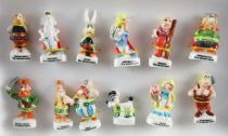 Asterix - 1996 Complet Set 12 Porcelain Bean-figures + Crown & Display Card