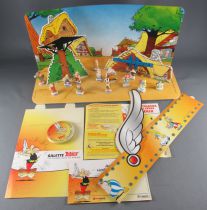 Asterix - 1996 Complet Set 12 Porcelain Bean-figures + Display+ Crown & Doc