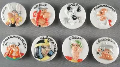 Asterix - 2002 Complete Set Arguydal 8 Porcelain Bean-figures