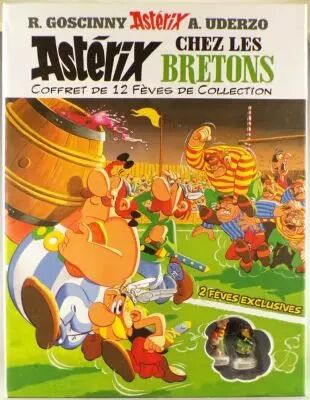 Asterix - 2011Auchan Mint in Box Complete Set 12 Mat Porcelain Bean-figures - Asterix in Britain