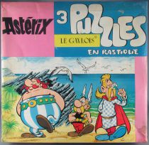 Asterix - 3 x Plastic Jigsaw Puzzle Dargaud 1967 - Asterix the Gallic
