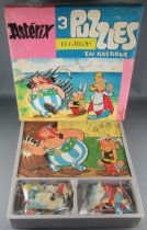 Asterix - 3 x Plastic Jigsaw Puzzle Dargaud 1967 - Asterix the Gallic