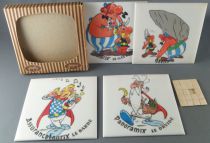 Asterix - 4 Carreaux Carrelage Mural Plastique Japy Voluform - Neuf Boite
