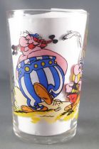 Asterix - Amora Mustard glass with © série - Asterix Obelix Vitalstatitix walking