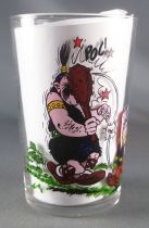 Asterix - Amora Mustard glass with © Séries - Asterix beating a barbarian