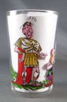 Asterix - Amora Mustard glass with © series - Asterix face to face with Ceasare