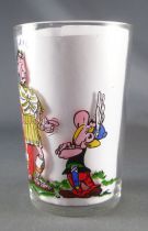 Asterix - Amora Mustard glass with © series - Asterix face to face with Ceasare