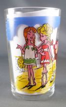 Asterix - Amora Mustard glass with © Series - Asterix watching girl (blue sword)