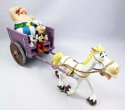 Asterix - Atlas Plastoy - Resine figures - Asterix & Ob�lix wagon (Exclusive)