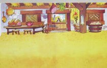 Asterix - Atlas Plastoy - Resine figures - Cardboard Diorama The Interior of the House