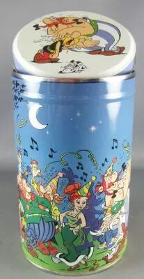 Asterix - Boite � G�teaux M�tal Ronde 2001 - La F�te