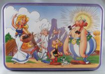 Asterix - Boite à gâteaux rectangulaire Delacre - Asterix Obelix Panoramix & Falbala