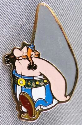 Asterix - Broche M�tal Dargaud 78 -Ob�lix Portant Menhir