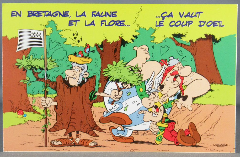 Asterix Carte Postale Editions D Art Albert Rene Goscinny Uderzo 02 Hm2 En Bretagne La Faune