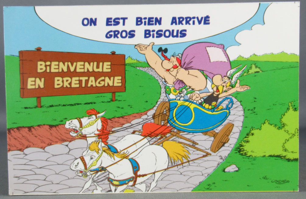 Asterix Carte Postale Editions D Art Albert Rene Goscinny Uderzo 02 Hm216 Bienvenue En Bretagne