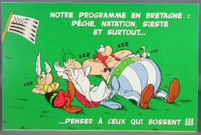 Asterix - Carte Postale Editions d\'Art Albert Ren� Goscinny Uderzo 2002 - HM224 Programme Bretagne