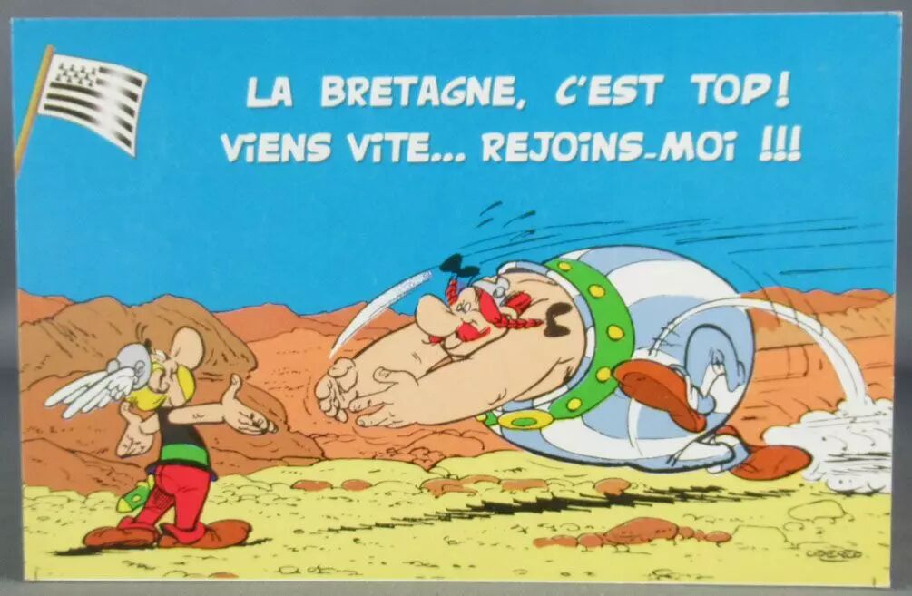 Asterix Carte Postale Editions D Art Albert Rene Goscinny Uderzo 02 Hm225 La Bretagne C Est