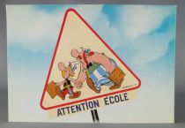 Asterix - Carte Postale Franceco Albert René Goscinny Uderzo1984 - Attention école !